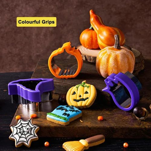 Vista 6 de ETERSION Cortadores de galletas de Halloween de 2 a 3 pulgadas, 9 formas diferentes Cortadores de galletas de Halloween, 9 formas diferentes, 2-3