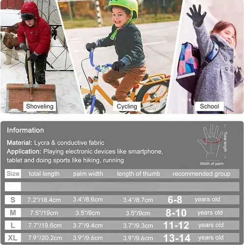 Vista 2 de Guantes de ciclismo para niños pequeños de 8 a 12 años, guantes de jardinería, guantes de ciclismo para niños de 8 a 12 años, guantes de ciclismo