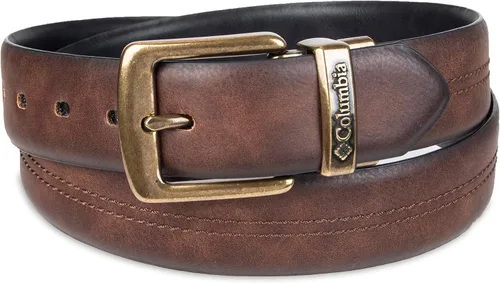 Vista 2 de Columbia Cinturón de mezclilla casual reversible dos en uno para hombre
