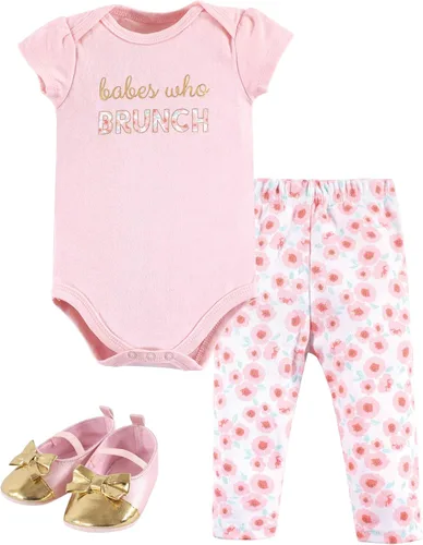 Vista 22 de Little Treasure - Conjunto unisex de mameluco de algodón, pantalón y zapatos para bebé Collar de ancla