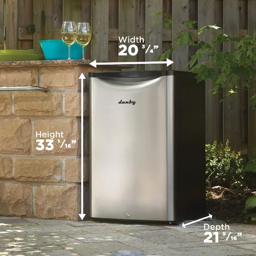 Vista 3 de Danby - DAR044A6BSLDBO 4.4 ft. cúbicos. Refrigerador compacto para aire libre, acero impecable