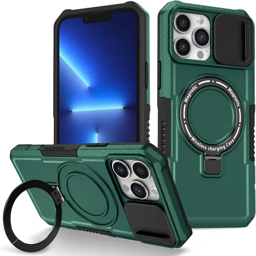 Vista 152 de Funda magnética para iPhone 11, soporte de anillo con ventana corrediza, funda protectora mate a prueba de golpes para iPhone 11 6.1, fundas