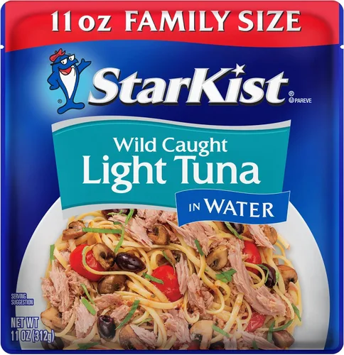 Vista 25 de StarKist 17g Protein Per Serving, Ready to Eat, Wild Caught, Shelf Stable Seafood, Gluten Free, Soy Free, No Draining for Salads