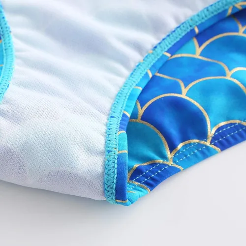 Vista 6 de Trajes de baño de una pieza para niñas, traje de baño de arcoíris a rayas