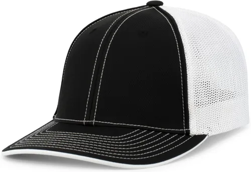 Vista 72 de Pacific Headwear Gorra unisex Pacific Headwear Trucker Flexfit® para adultos Grafito/Negro/Negro