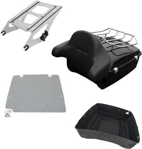 Vista 13 de XFMT Maletero de Motocicleta 34,8 cm de Negro Mate para Harley Touring Road King Street Glide Road Glide Electra Glide Ultra Classic '14-Posterior