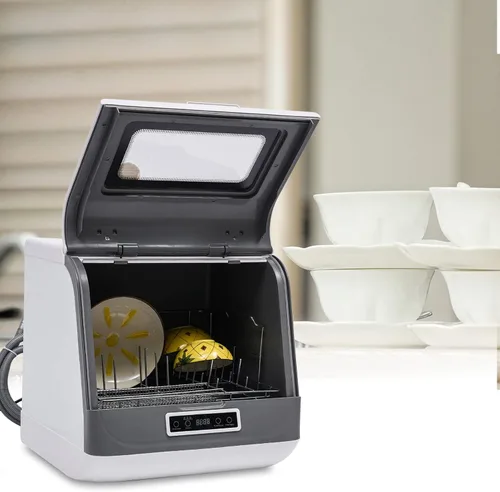 Vista 8 de Lavavajillas para encimera, lavavajillas automático de 360 grados, mini lavadora de platos con 3 programas de trabajo, limpieza profunda del Blanco