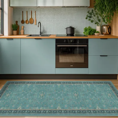 Vista 96 de Hazo Haus – Alfombra pequeña para entrada, cocina o baño, antideslizante con base de goma, resistente a las manchas y a la decoloración, diseño
