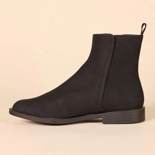 Vista 4 de Tienda Essentials Botines planos con cremallera exterior para mujer