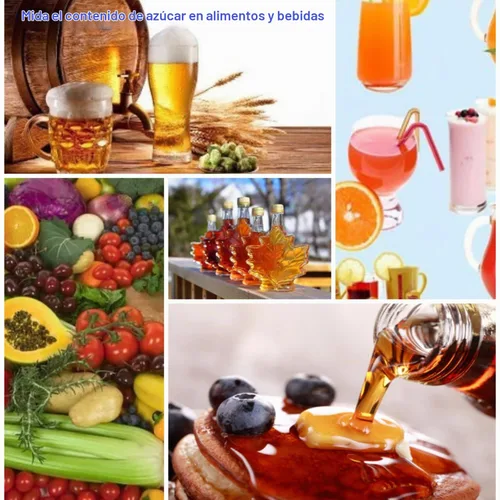 Vista 6 de Aichose - Refractómetro con 0-80% Brix y función automática de compensación de temperatura para medir el contenido de azúcar en frutas, miel, jarabe
