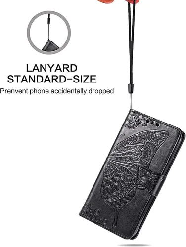 Vista 6 de GYHOYA Funda de piel tipo cartera compatible con Samsung Galaxy Note 9 para mujer, con función atril magnética y tarjetero para Samsung Galaxy Note