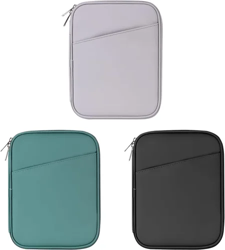 Vista 7 de Funda acolchada para tablet de 8 a 9 pulgadas, bolsa de viaje acolchada para Galaxy Tab A9 8.7/Tab A 8.4/Fire HD 8, estilo cartera con bolsillo