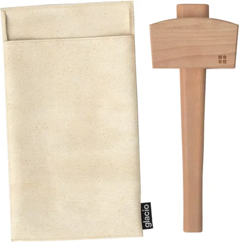 Vista 9 de Set de mazo Glacio y bolsa Lewis – Martillo de madera y bolsa de lona resistente para hielo triturado Herramienta de bar reutilizable