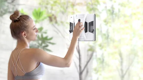 Vista 5 de HOBOT -Robot automático de limpieza de ventanas 2S con rociador de agua ultrasónico, limpieza inteligente, plan de ruta inteligente AI, tanques
