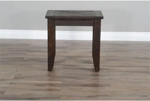 Vista 4 de Pemberly Row Mesa auxiliar de madera de caoba de 14" en hoja de tabaco