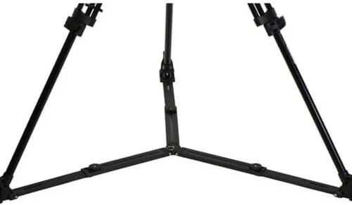 Vista 5 de Manfrotto Trípode de video profesional de dos etapas de 545GB con esparcidor de nivel de piso (negro)