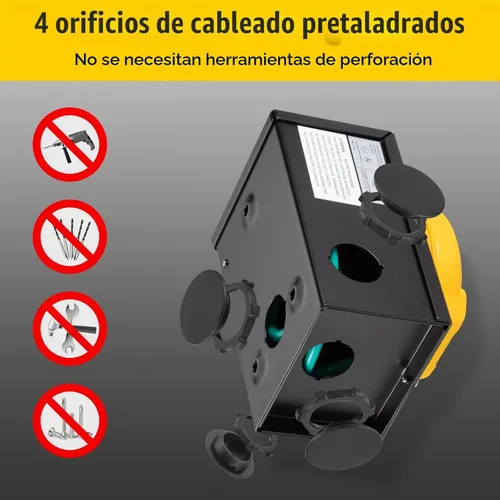 Vista 3 de Cable de Generador de 50 Amperios con Caja de Entrada de Alimentación Pre-Perforada, STW 6/3+8/1 AWG de Servicio Pesado Real, 125V/250V NEMA 14-50P