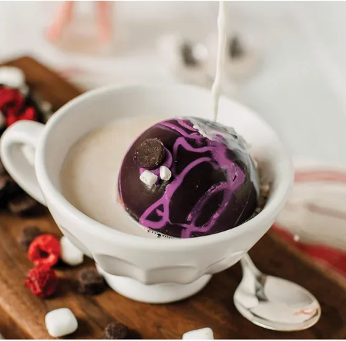 Vista 7 de Mrs. Anderson's Baking Hot Cocoa Bomb Semi Sphere Forms, silicona antiadherente de grado europeo, juego de 2