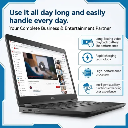 Vista 3 de Dell Portátil Latitude 5490, 14 pulgadas FHD, Core i5-8250U, 8G DDR4,256G