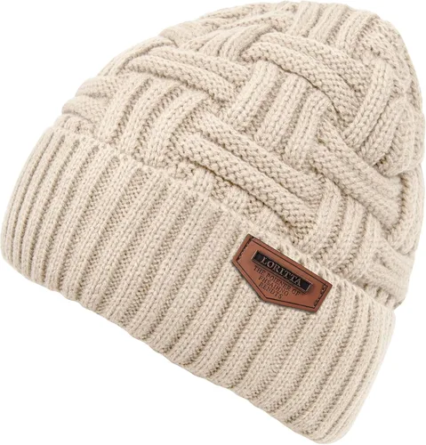 Vista 80 de Loritta Gorro de invierno cálido de punto grueso y holgado para hombre