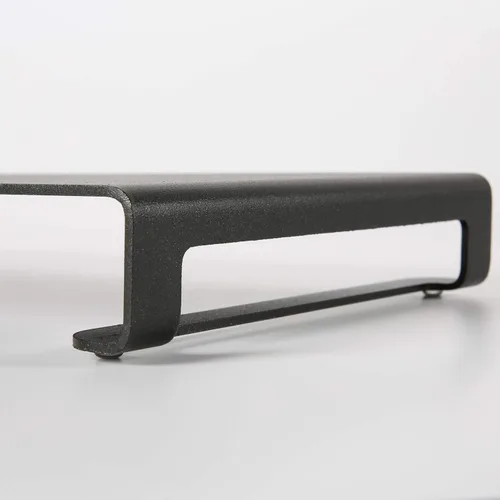 Vista 5 de M&T Displays Soporte universal para monitor de 31 libras, capacidad de transporte segura, organizador de estante de metal de aluminio para Negro