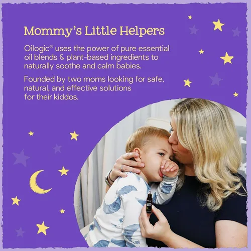 Vista 6 de Oilogic Slumber & Sleep - Aceite esencial roll-on para bebés y niños pequeños, aceites esenciales de aromaterapia suaves, mezclas de comodidad