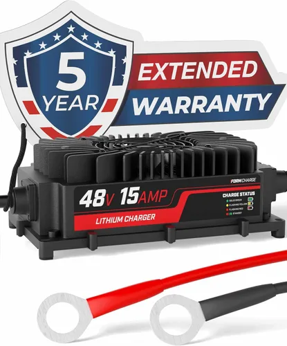 Vista 9 de FORM - Cargador de batería para carrito de golf de 48 voltios, 48 V, 15 amperios, plomo ácido, litio, cargador de batería LiFeP04