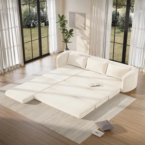 Vista 20 de Vesgantti Sofá modular sin hueso de 114 pulgadas, moderno sofá de 5 plazas en forma de U con 2 otomanas y asientos profundos, sofás de nube