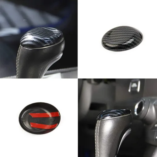 Vista 5 de Cubierta de la cabeza del pomo de la palanca de cambios de carbono para Chevrolet Corvette C7 2014-2019 Accesorios interiores
