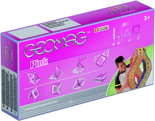 Vista 2 de Geomag Paneles, rosa (22 piezas)