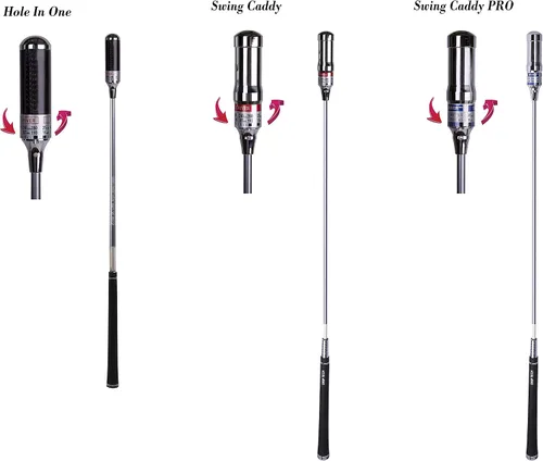 Vista 6 de Swing Caddy: Entrenador de swing de golf patentado para distancia, ritmo, tempo, precisión y calentamiento