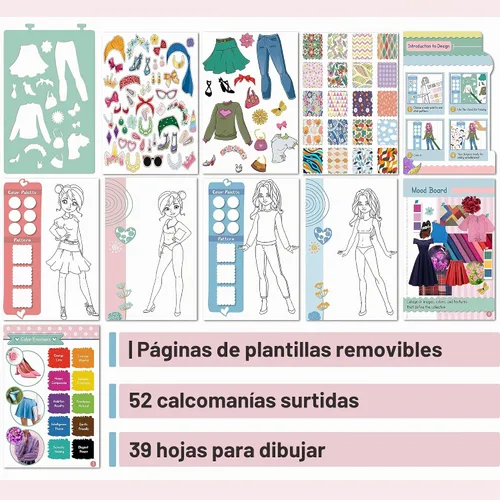 Vista 2 de Mr. Pen- Kit de cuaderno de bocetos de moda, cuaderno de bocetos de diseño de moda