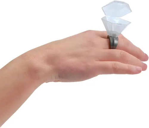Vista 3 de Anillos de boda de plástico con chupitos por FX, Paquete de 212, Azul