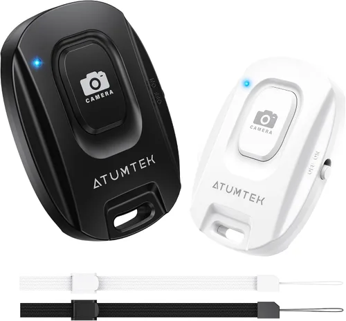 Vista 8 de ATUMTEK - Obturador remoto inalámbrico para iPhone y Android, paquete de 2 Negro