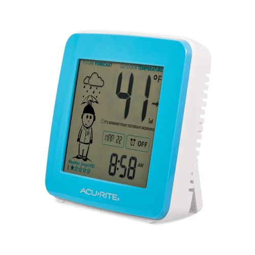 Vista 8 de AcuRite Estación meteorológica What-to-Wear con reloj despertador, hora, fecha y sensor inalámbrico para exteriores para pronóstico hiperlocal