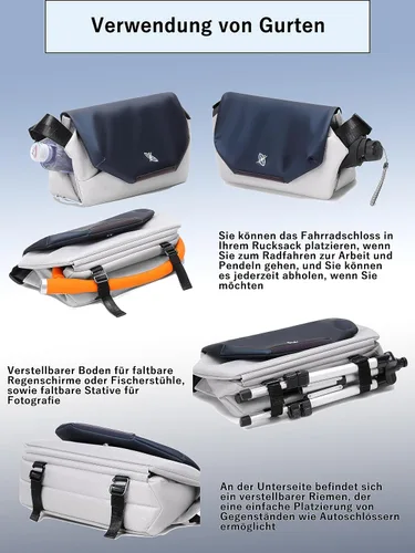 Vista 5 de FSD. WG Satchel Messenger Bag for Men Canvas,Business Travel Bag Bookbag Shoulder Bag with Upgraded Feature