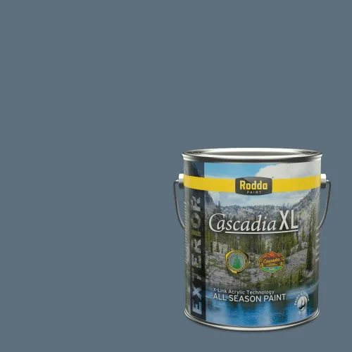 Vista 124 de Rodda Paint CASCADIA XL Pintura e imprimación satinada exterior en uno, cuarto de galón, Acapulco Dive