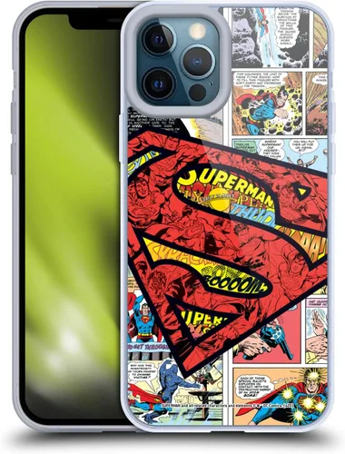 Vista 122 de Head Case Designs Funda de gel con licencia oficial de Superman DC Comics Collage Comicbook Art [protección de grado militar] compatible con Apple