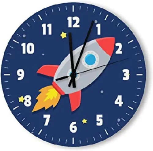 Vista 10 de ASL - Reloj de pared de grano de madera de 10 pulgadas, reloj de pared de arco iris, funciona con pilas, sin tictac, reloj de madera vintage