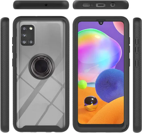Vista 93 de Funda compatible con Xiaomi Poco X3 NFC, compatible con Xiaomi Poco X3 Pro/Poco X3 Ring Stand 3 en 1, color negro