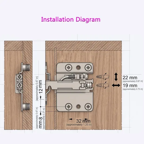 Vista 7 de Par de conectores colgantes de soporte de montaje de gabinete, soportes ajustables y resistentes para colgar gabinetes de cocina, accesorios