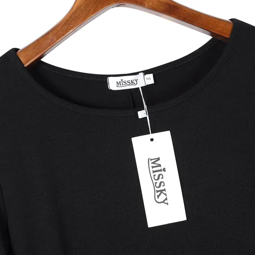 Vista 4 de MISSKY Vestido casual holgado con bolsillo para mujer