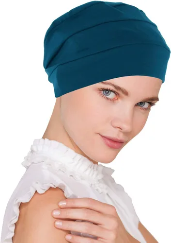 Vista 6 de Gorro de quimioterapia para mujer, tejido de algodón suave, turbante para dormir