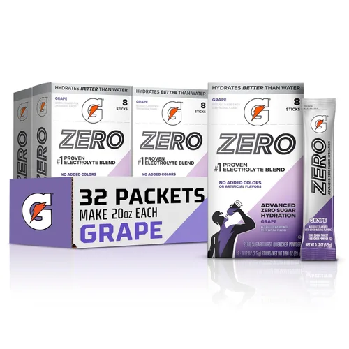 Vista 6 de Gatorade Mezcla de bebida en polvo con electrolitos sin azúcar, Mashups Glacier Freeze-Fruit Punch, (32 porciones), sin sabores artificiales, sin