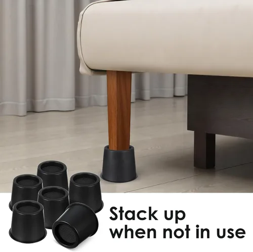 Vista 5 de 6 elevadores de cama, elevadores de muebles de 3 pulgadas, elevadores de cama ajustables con soporte de hasta 2,204.6 lbs para mesas, sofás, camas