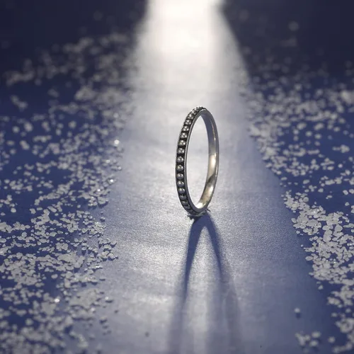 Vista 5 de AVECON Anillo simple de plata de ley 925 con cuentas finas de alto pulido, anillo apilable para mujer, tamaño 5-9