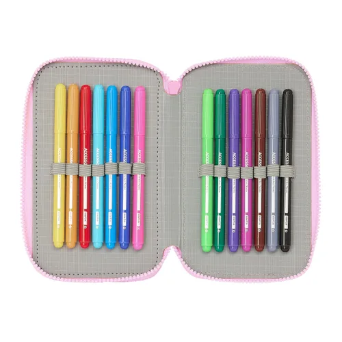 Vista 6 de Plumier Triple Frozen Cool days Violeta Azul cielo 12,5 x 19,5 x 5,5 cm 36 Piezas