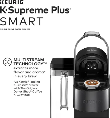 Vista 9 de Keurig K-Supreme Plus SMART - Cafetera de una sola porción con illy Intenso Bold Roast 32 cápsulas K-Cup