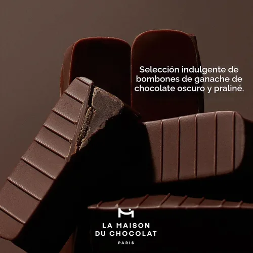 Vista 3 de La Maison Du Chocolat Caja de regalo de café de chocolate negro prémium Maison - 60 piezas de chocolate francés gourmet