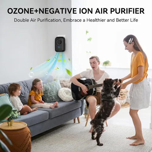 Vista 2 de Purificador de aire iónico, ionizadores de aire enchufables y USB para el hogar, purificador de aire ionizador sin filtro para el hogar, dormitorio